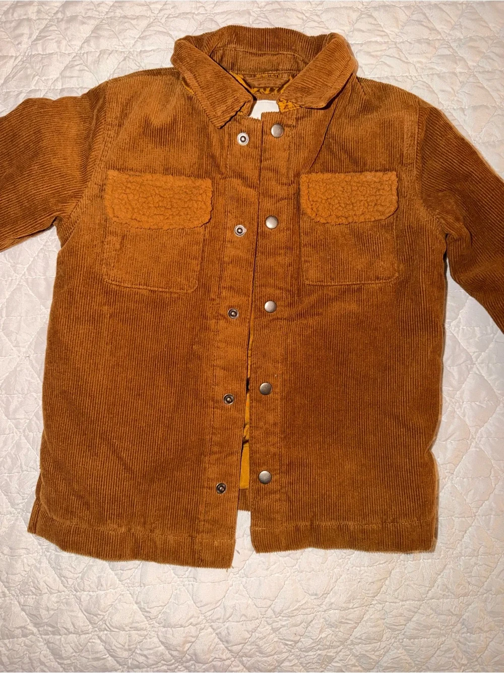 Cat & Jack Brown Corduroy Sherpa-Trim Jean Jacket